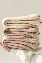 Checkered Bowknot Thermal Mid-Calf Socks